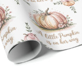 小さなかぼちゃが赤ちゃんシャワーを浴びる ラッピングペーパー (ロールコーナー)