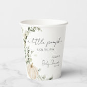 小さなかぼちゃが赤ちゃんシャワーを浴びる 紙コップ (裏面)