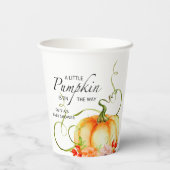 小さなかぼちゃが赤ちゃんシャワーを浴びる 紙コップ (裏面)