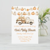 小さなかぼちゃが赤ちゃんシャワーを途中にある 招待状 (スタンド正面)