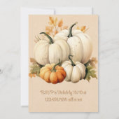 小さなかぼちゃが赤ちゃんシャワーを途中にある 招待状 (裏面)