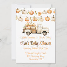 小さなかぼちゃが赤ちゃんシャワーを途中にある