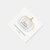 小さなかぼちゃが赤ちゃんシャワーモダンの途中にある スタンダードカクテルナプキン (角)