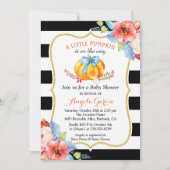 小さなかぼちゃが途中だ |男の子の赤ちゃんシャワー 招待状 (正面)