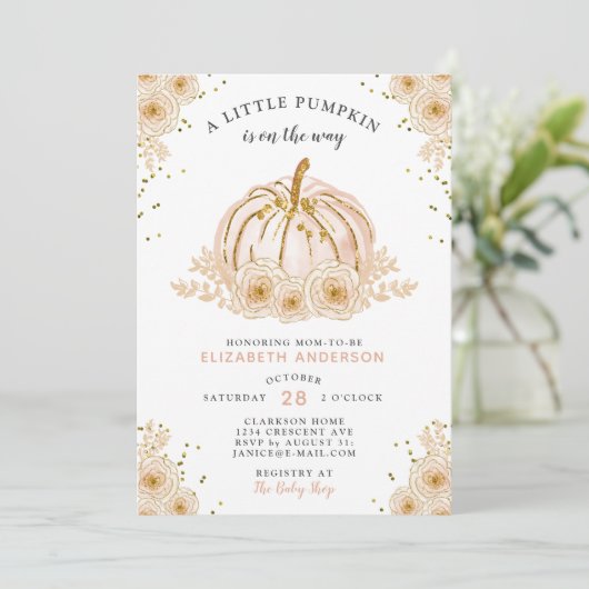 小さなかぼちゃが途中で甘いフローラ 招待状 (スタンド正面)