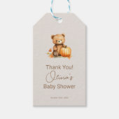 小さなかぼちゃが途中で飾られている ギフトタグ (正面)