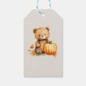 小さなかぼちゃが途中で飾られている ギフトタグ (裏面)