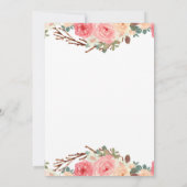 小さなかぼちゃが途中にある秋の赤ちゃん 招待状 (裏面)