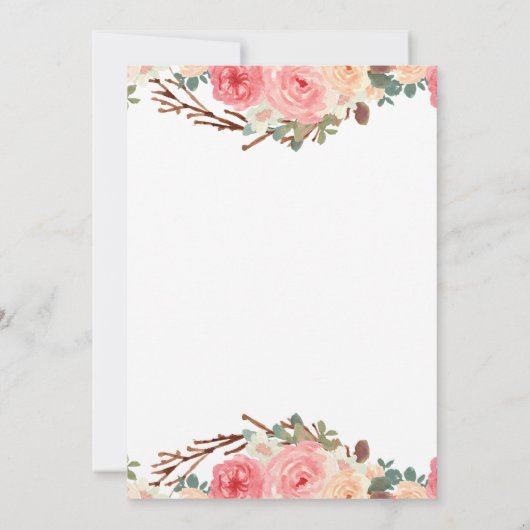 小さなかぼちゃが途中にある秋の赤ちゃん 招待状 (裏面)