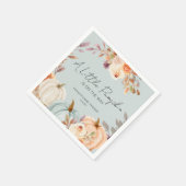 小さなかぼちゃが途中にある秋ベイビーシャワー スタンダードカクテルナプキン (角)