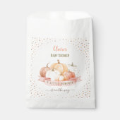 小さなかぼちゃが途中の女の子の赤ちゃんシャワー フェイバーバッグ (正面)