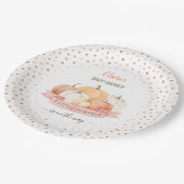 小さなかぼちゃが途中の女の子の赤ちゃんシャワー ペーパープレート (アングル)