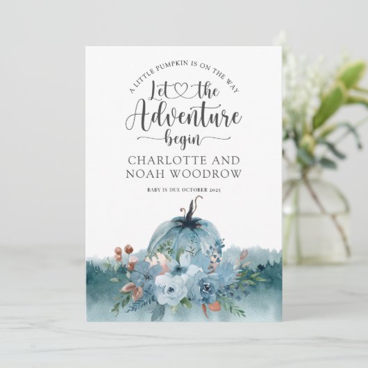 小さなかぼちゃが途中ベビー妊娠 案内状 (スタンド正面)