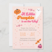 小さなかぼちゃが道に出ている 招待状 (正面)