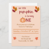 小さなかぼちゃが1歳に 招待状 (正面/裏面)