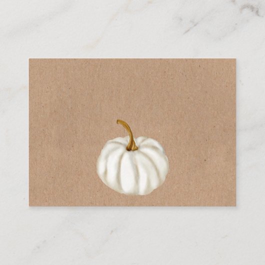 小さなかぼちゃくちゃおむつラッフル赤ちゃんシャワー エンクロージャーカード (裏面)