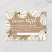 小さなかぼちゃくちゃおむつラッフル赤ちゃんシャワー エンクロージャーカード (正面)