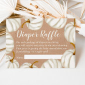 小さなかぼちゃくちゃおむつラッフル赤ちゃんシャワー エンクロージャーカード