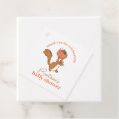 小さなかぼちゃとリスの赤ちゃんシャワー フェイバータグ (インサイチュ)