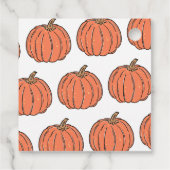 小さなかぼちゃとリスの赤ちゃんシャワー フェイバータグ (裏面)