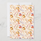 小さなかぼちゃのエレガント秋フローラ 招待状 (裏面)