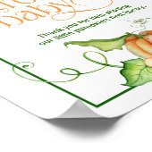 小さなかぼちゃのシャワー本ベビーテーブルの看板 ポスター (角)