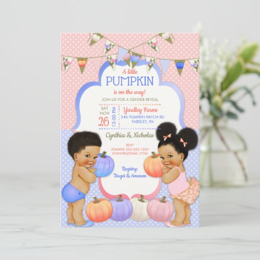 小さなかぼちゃのジェンダーが中腹を明かす 招待状 (スタンド正面)