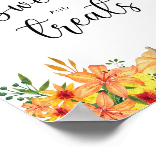 小さなかぼちゃのスイーツとお菓子 ポスター (角)