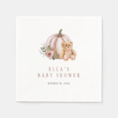 小さなかぼちゃのテディベア スタンダードカクテルナプキン (正面)