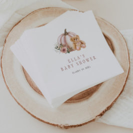 小さなかぼちゃのテディベア スタンダードカクテルナプキン