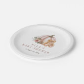 小さなかぼちゃのテディベア ペーパープレート (アングル)