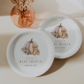 小さなかぼちゃのテディベア ペーパープレート