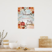 小さなかぼちゃのフローラガールベビースプリングウェルカム ポスター (キッチン)