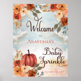 小さなかぼちゃのフローラガールベビースプリングウェルカム ポスター