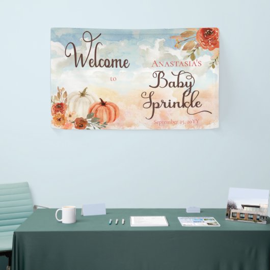 小さなかぼちゃのフローラガールベビースプリングウェルカム 横断幕 (トレードショー)