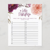 小さなかぼちゃのフローラシャワーゲームは単語を推測する チラシ (正面)