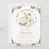 小さなかぼちゃのフローラベビーシャワー招待状 (正面)