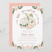 小さなかぼちゃのフローラベビーシャワー招待状 (正面/裏面)