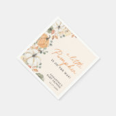 小さなかぼちゃのフローラボホ素朴赤ちゃんシャワー スタンダードカクテルナプキン (角)