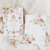 小さなかぼちゃのフローラ女の子のシャワー 招待状