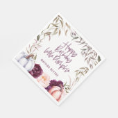 小さなかぼちゃのフローラ秋誕生日パーティー スタンダードランチョンナプキン (角)