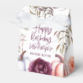 小さなかぼちゃのフローラ秋誕生日パーティー フェイバーボックス (正面サイド)