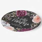 小さなかぼちゃのフローラ秋誕生日パーティー ペーパープレート (アングル)