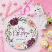 小さなかぼちゃのフローラ秋誕生日パーティー ペーパープレート (パーティー)