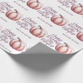 小さなかぼちゃのフローラ秋誕生日パーティー ラッピングペーパー (角)