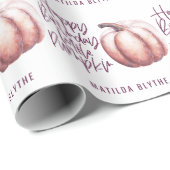 小さなかぼちゃのフローラ秋誕生日パーティー ラッピングペーパー (ロールコーナー)