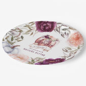 小さなかぼちゃのフローラ秋1st誕生日パーティー ペーパープレート (アングル)