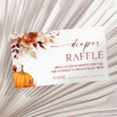 小さなかぼちゃのフローラ赤ちゃんシャワーおむつラッフル エンクロージャーカード