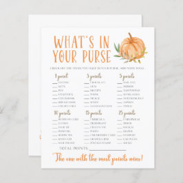 小さなかぼちゃのフローラ赤ちゃんシャワー財布ゲーム