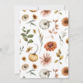 小さなかぼちゃのベイビーシャワー招待状 招待状 (裏面)